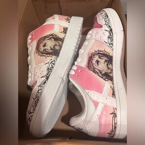 Kith Chapel White and Glorious Sunset Sneakers